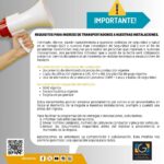 Requisitos para ingreso de transportadores a nuestras  Sedes