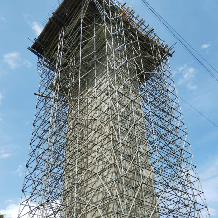 Estructura de soporte en AMD para dovelas o zona sobre cimbra.